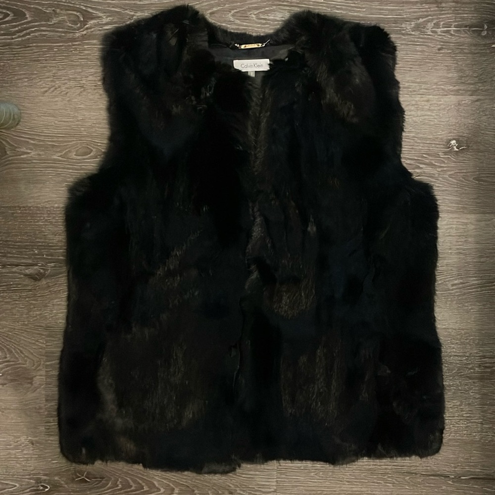 Calvin Klein Faux Mink Vest